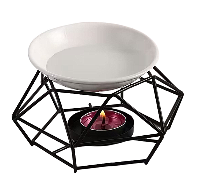 Wax melt brander Geo zwart