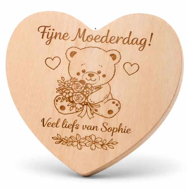 brood- hapjes plankje hartvorm