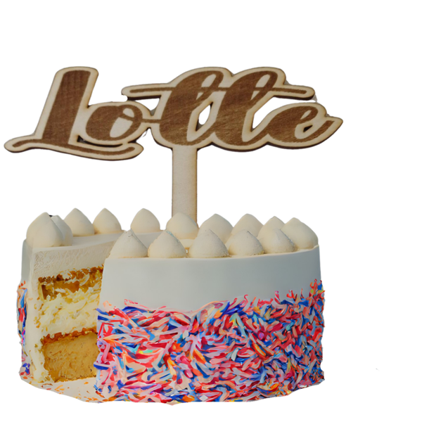 Taart topper naam
