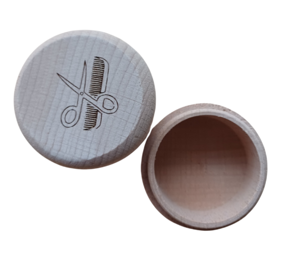 Eerste haartjes opbergdoosje