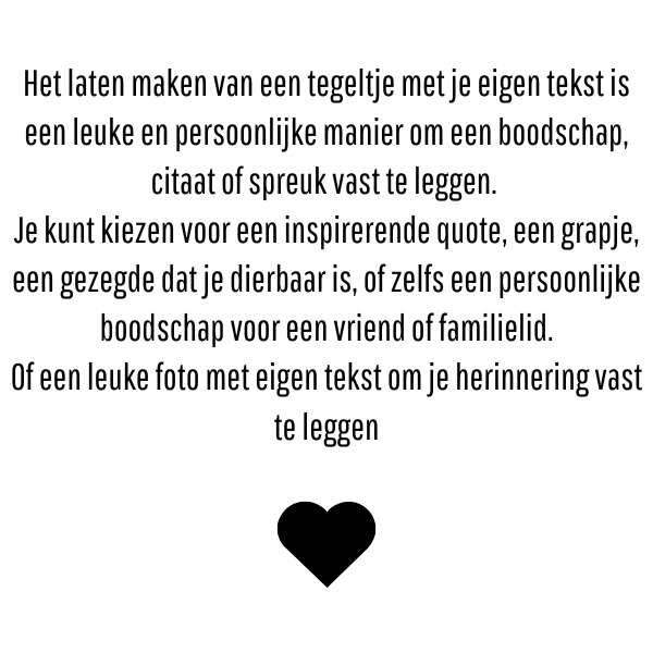 Gepersonaliseerd tegeltje