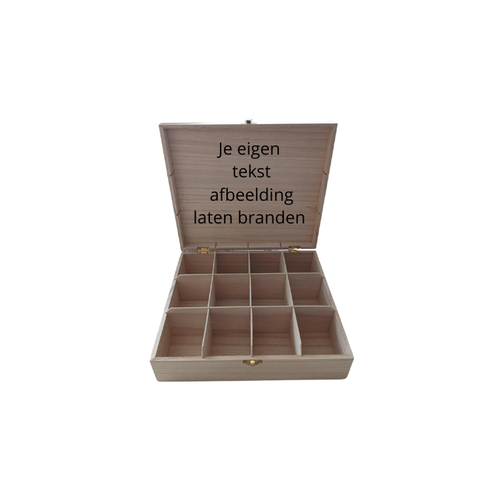 Theedoos 12 vaks graveren