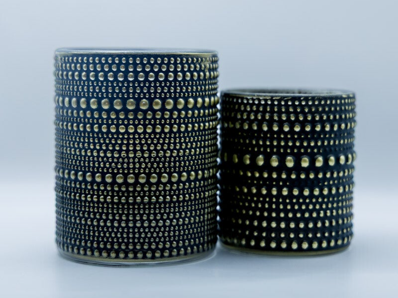 Waxinelichthouder Nelle - Zwart/Goud