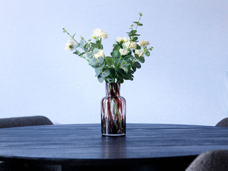 Turtle vaas klein incl. neutraal boeketje