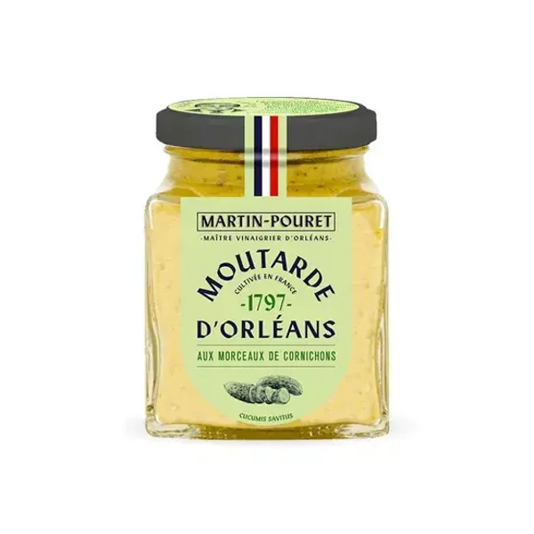 Moutarde aux Morceaux de Cornichons 200g - Marque Martin Pouret