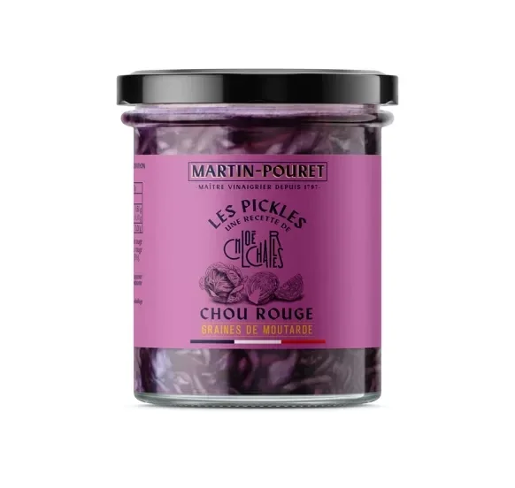Les Pickles de chou rouge, graines de moutarde - 60g - MARTIN-POURET