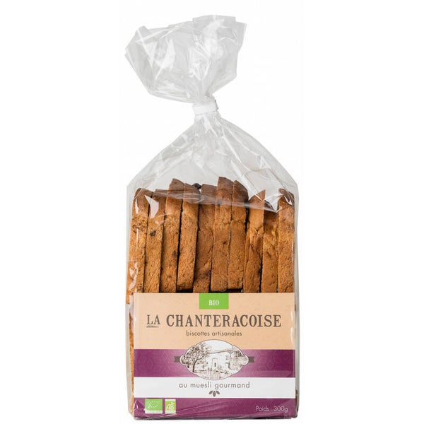 Biscottes au muesli gourmand BIO - 300 g - Chanteracoise
