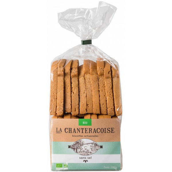 Biscottes Sans Sel 280 g - bio - Chanteracoise