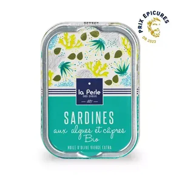 sardines aux algues et câpre bio - la perle des dieux  Prix Epicures d'Or 2023