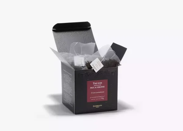 BOITE PAUL & VIRGINIE  - DAMMANN FRERES-CERISE, FRAISE, FRAMBOISE, CARAMEL, VANILLE