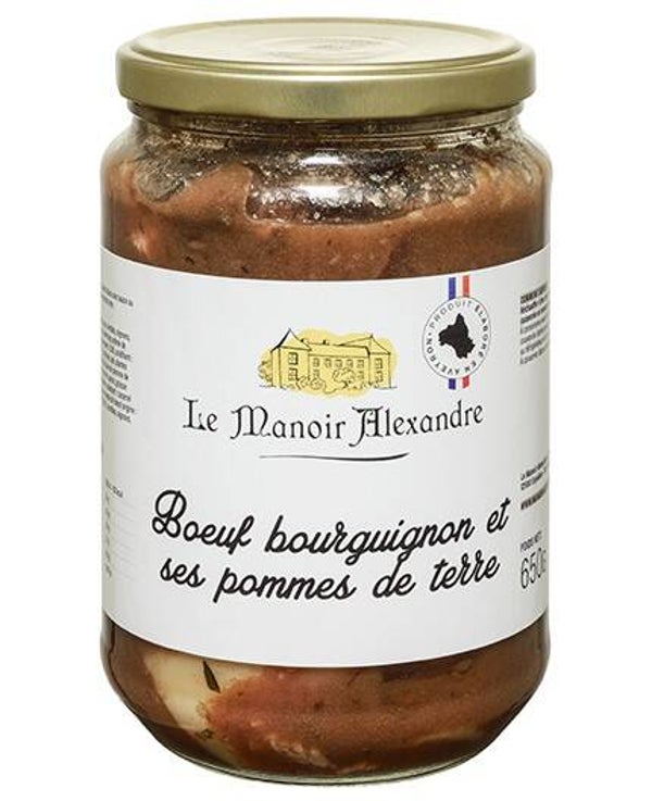 Boeuf bourguignon et ses pommes de terre - Bocal 650 g - 2 personnes - Le Manoir d'Alexandre Aveyron