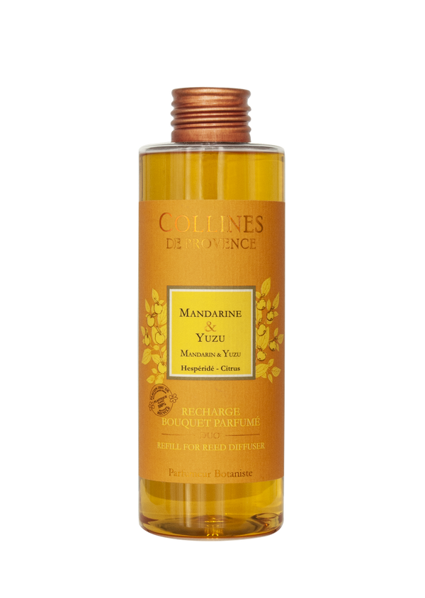 Recharge Bouquet Parfumé Duo 200 ml - Senteur : Mandarine & Yuzu de Collines de Provence