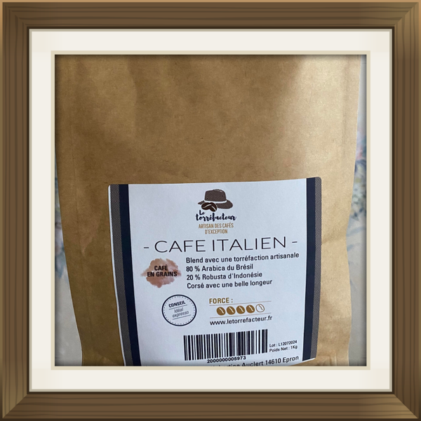Café Grains Italien - 1 kilo - Le Torréfacteur artisans des cafés d'exception