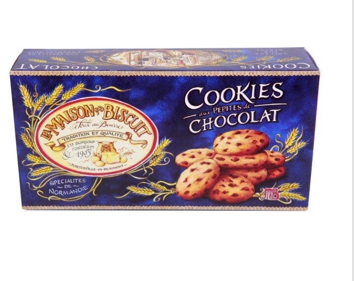 Etui de Cookies aux pépites de chocolat 200g - MAISON DU BISCUIT Normandie