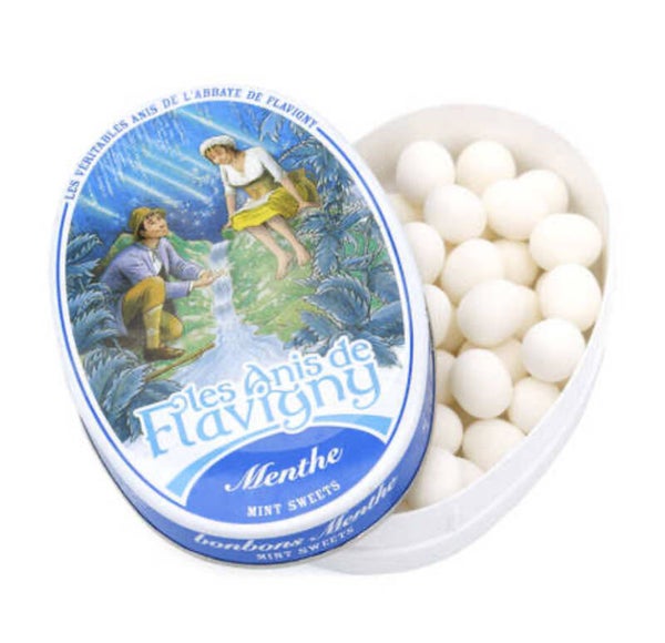 Bonbons à l’Anis aromatisés à la menthe fraiche - Boîte ovale - Anis de Flavigny