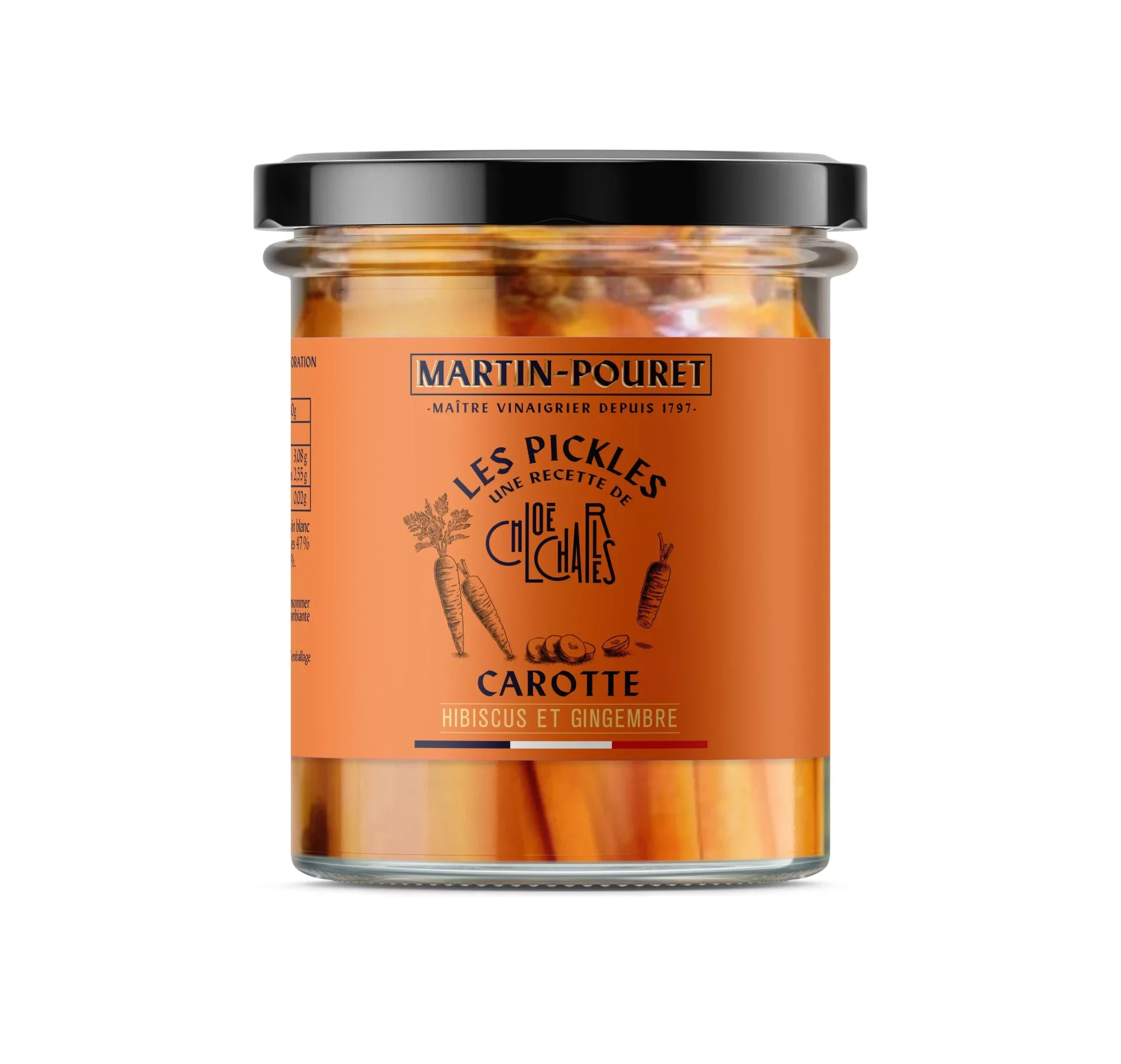 Les Pickles carotte hibiscus et gingembre - 90 g - Martin Pouret