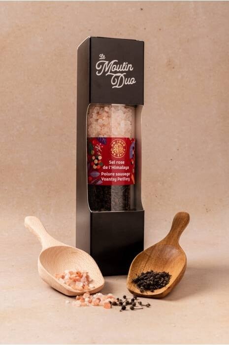 Moulin duo - Sel rose d'Himalaya et Poivre sauvage - Un jour une Epice