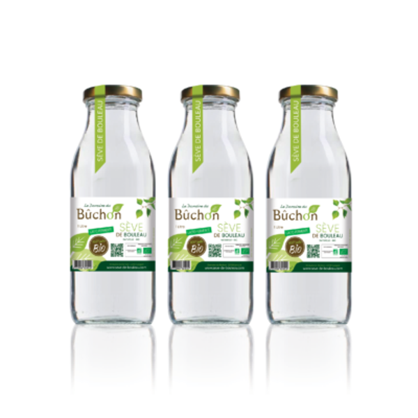 Sève de bouleau pure lacto-fermentée - cure de 3 X 3 L - Domaine de Buchon