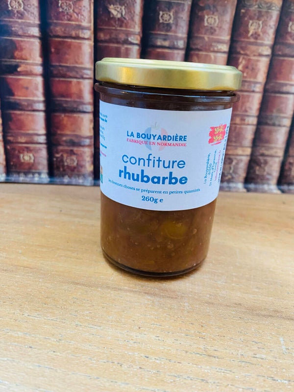 Confiture rhubarbe - 260 g - Artisan confiturier La Bouyardière - Normandie