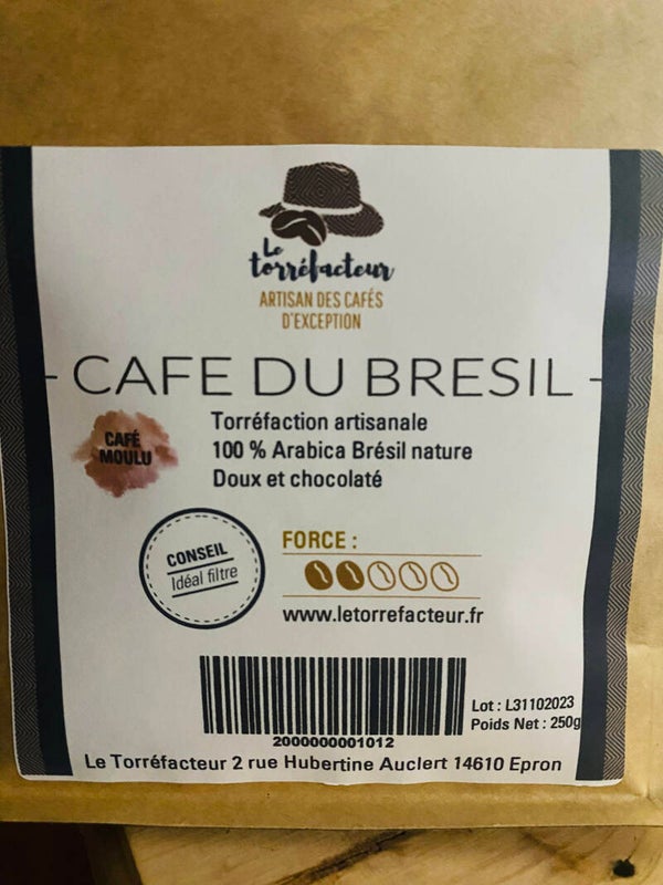 Café Moulu Brésil - 250 g - Le Torréfacteur artisans des cafés d'exception