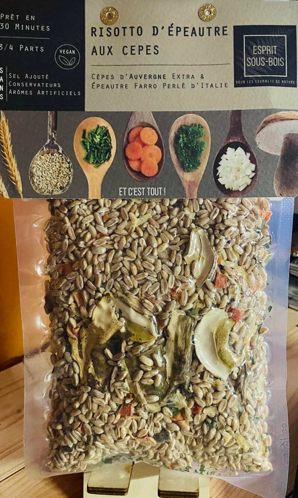 Risotto d'épeautre aux cèpes - 3/4 parts  -250 g- Esprit sous bois