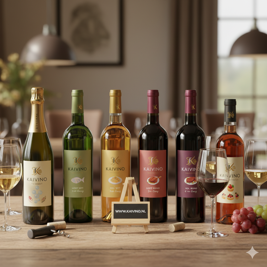 Het Kaivino 5-gangen wijnpakket (+welkomsbubbel)