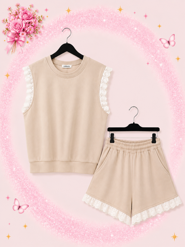 2 delige set met franjes