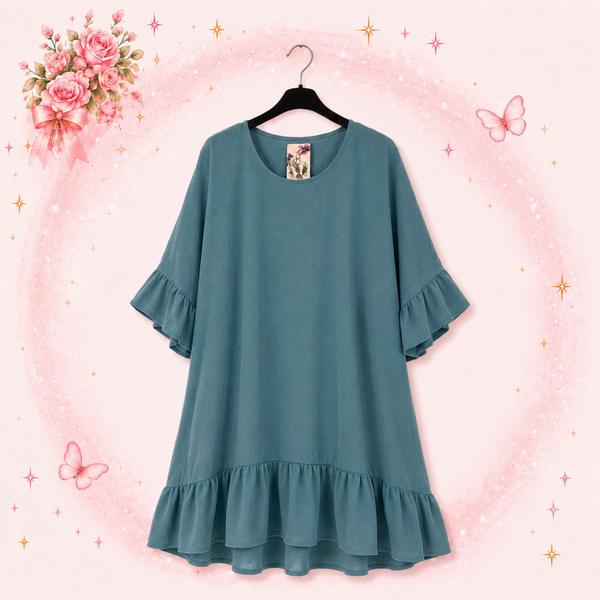 Jurk plus size turkoois