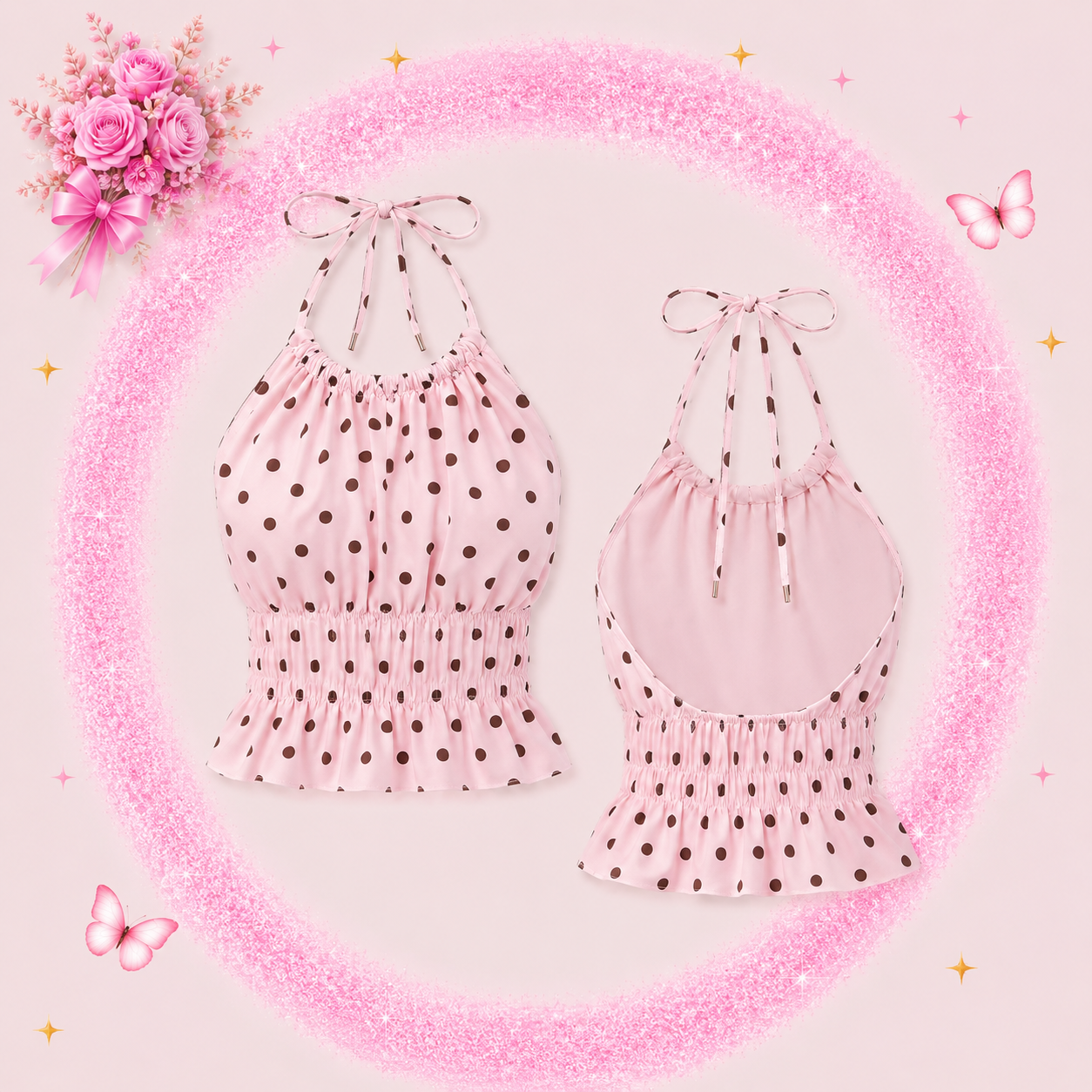Polkadot Halter Top – Open Rug