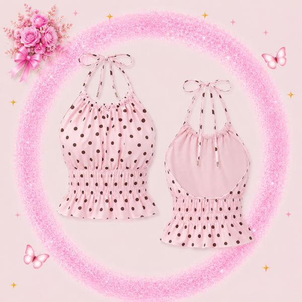 Polkadot Halter Top – Open Rug