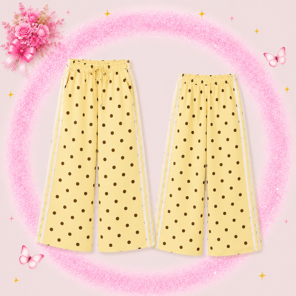 Polkadot Wide Leg Broek