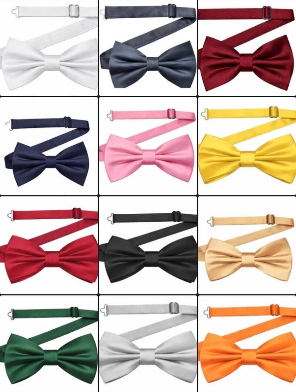 Satin Fliege / Schleife Herren – Vorgebunden & Verstellbar – 13 Farben – Elegant für Hochzeit & Business