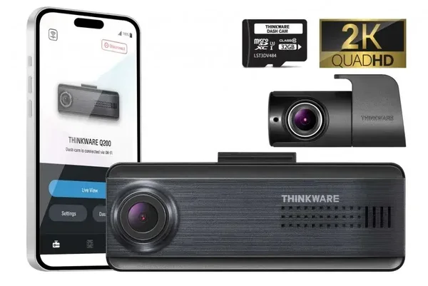 DASH CAM Q200 2CH BUNDLE QHD/FHD THINKWARE