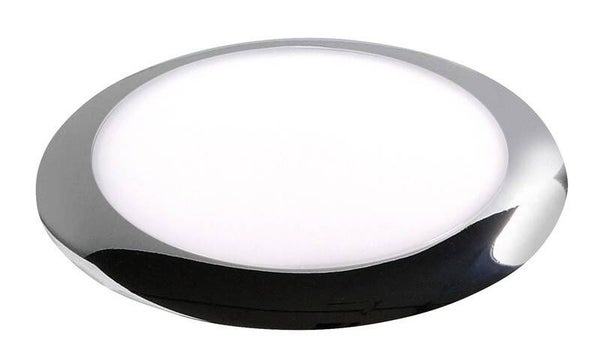 Plafoniera tonda 168 mm cromata ultrasottile a LED DIMATEC per Camper e Barche.
