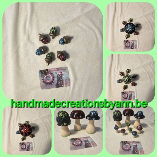 Houten eikeltjes 6st