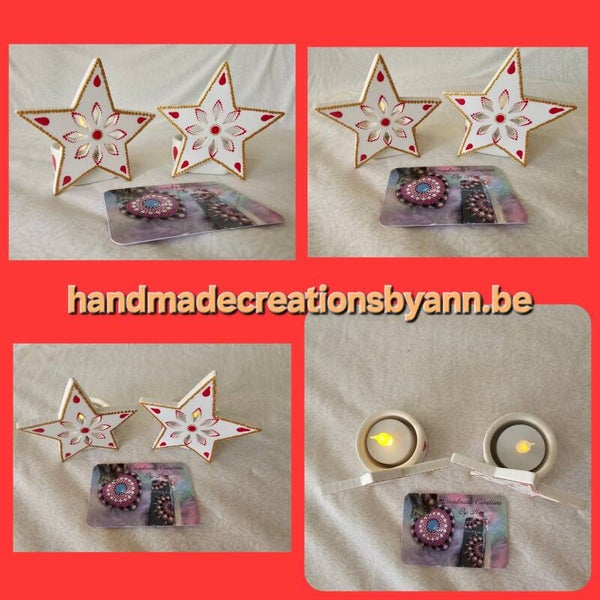 2 ster theelichtjes in steen