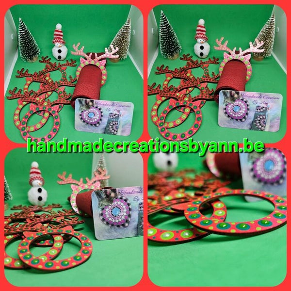6 Houten servet ringen