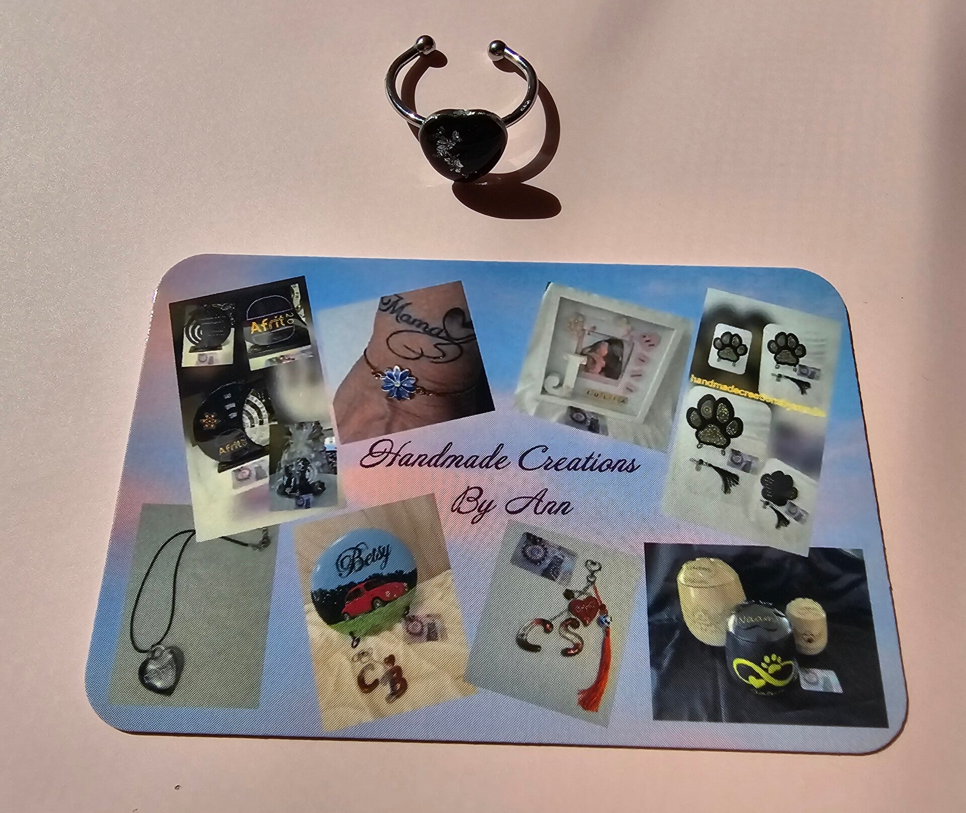 unieke Ring bewerkt met UV Resin