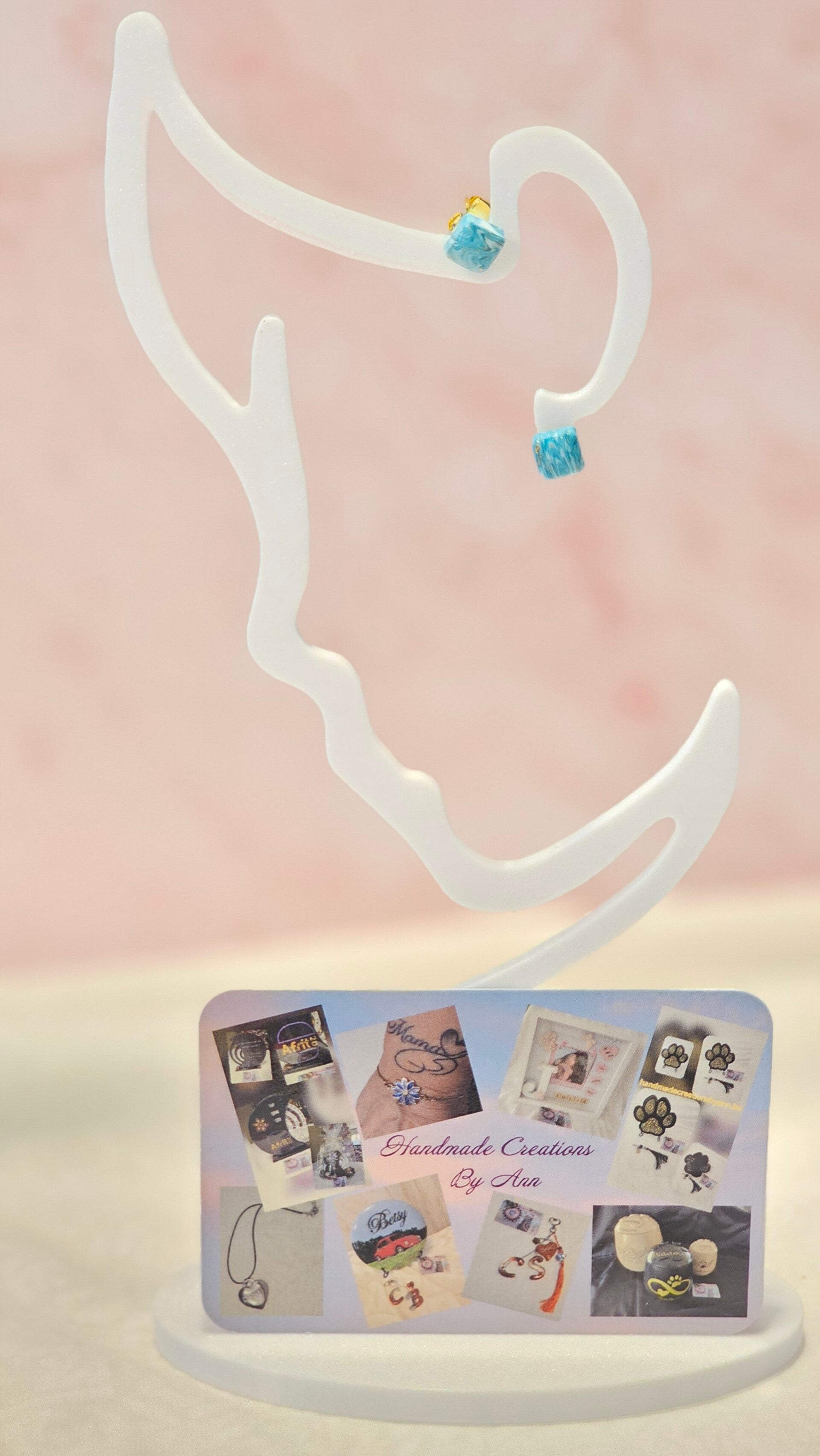 Uniek setje oorbellen uit pollymeerklei , turquoise collectie.
