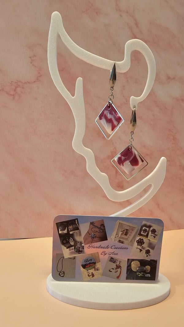 Uniek setje oorbellen uit pollymeerklei , Frozen Berry collectie.