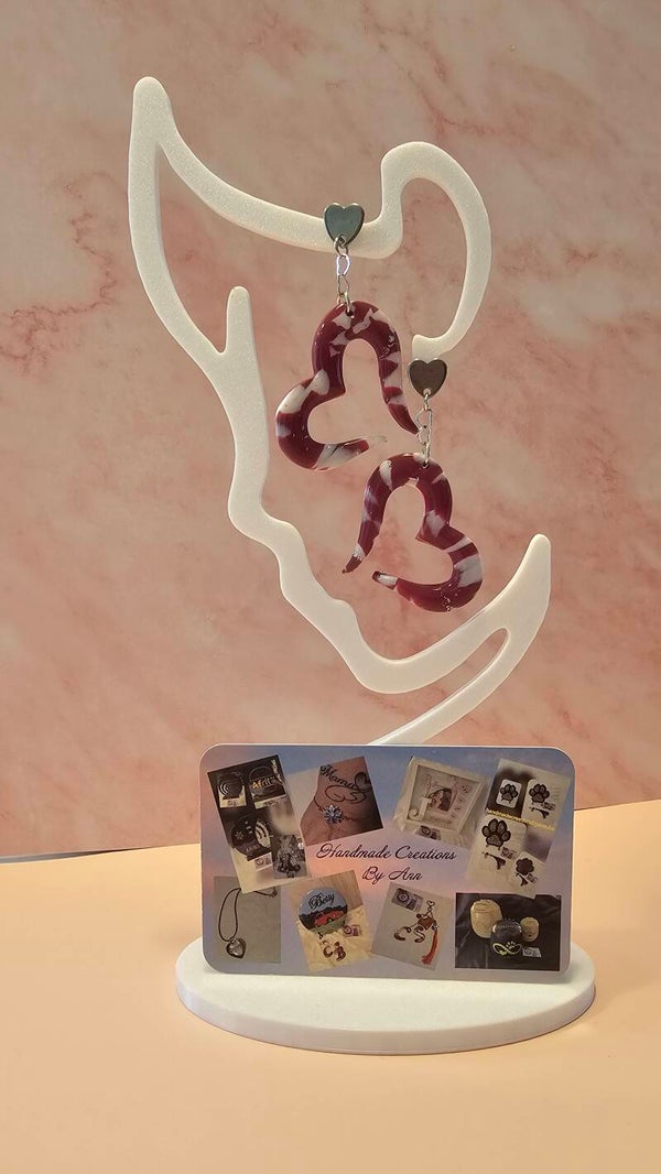Uniek setje oorbellen uit pollymeerklei , Frozen Berry collectie.