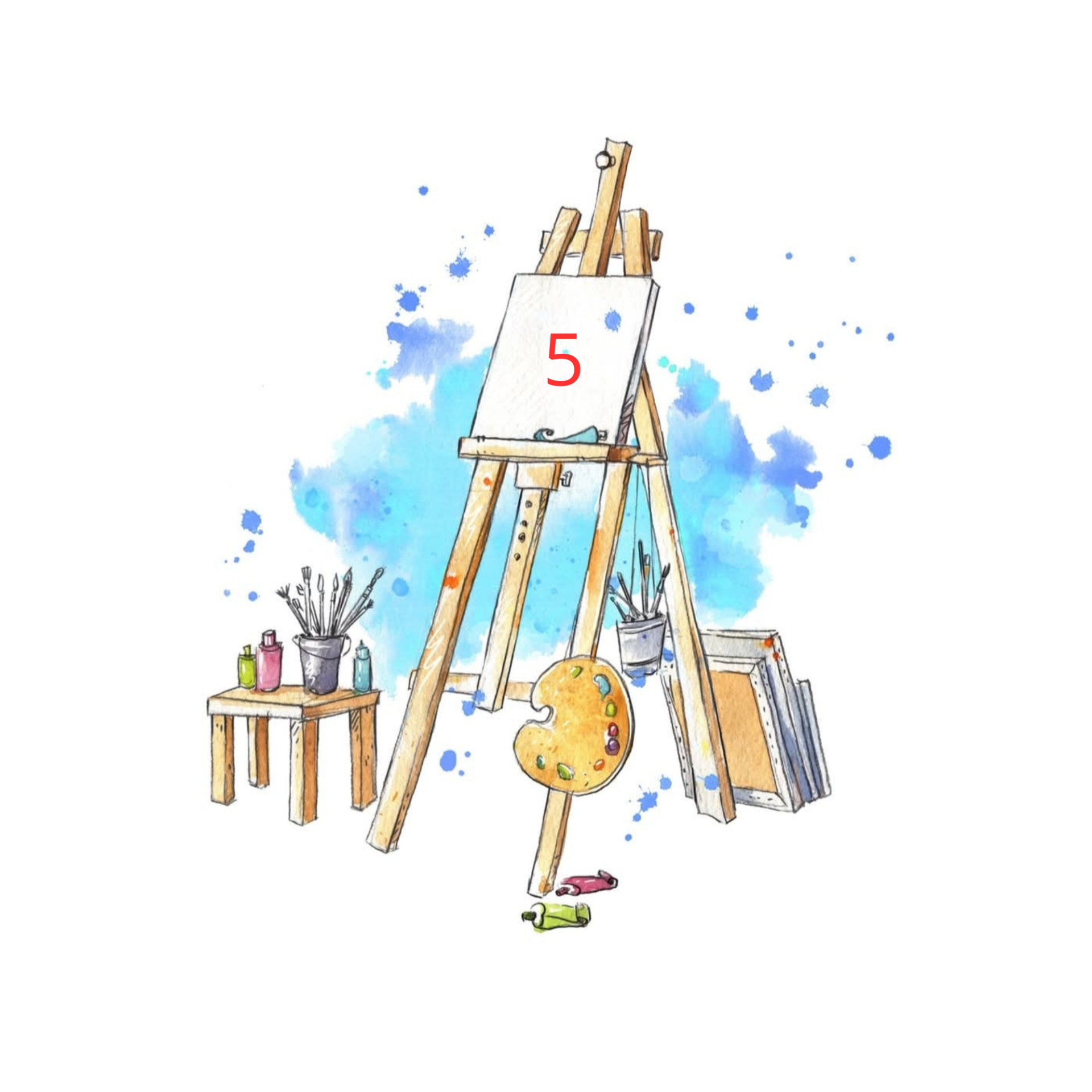 5 teken- en/of schilderlessen (aaneengesloten)