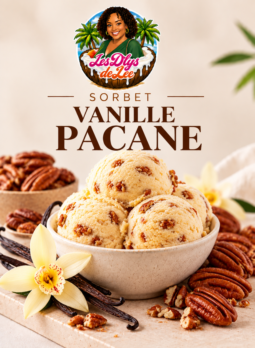Sorbet Vanille Pacane (l'unité)
