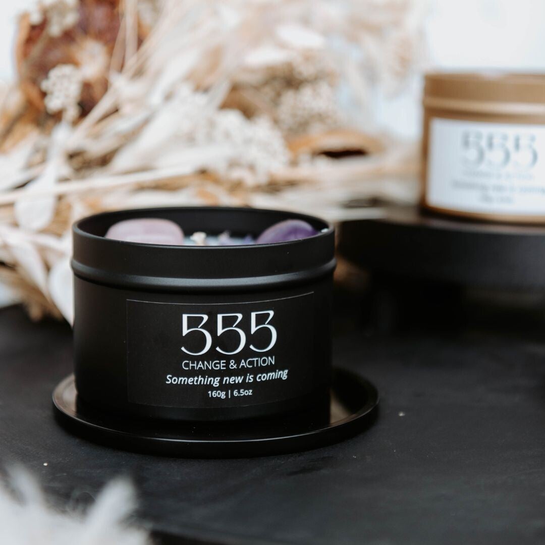 Black manifest candle 555