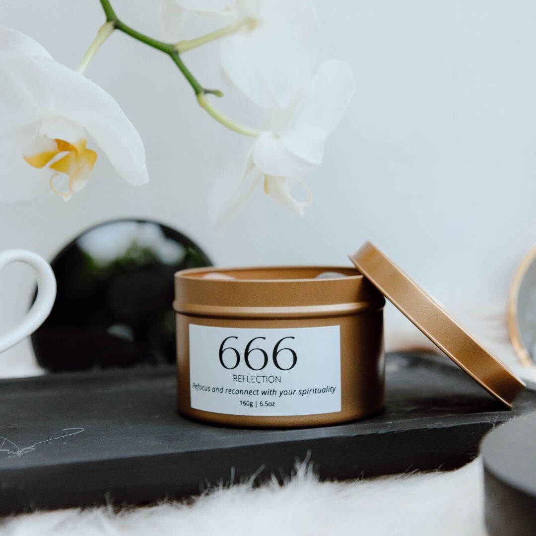 Gold manifest candle 666