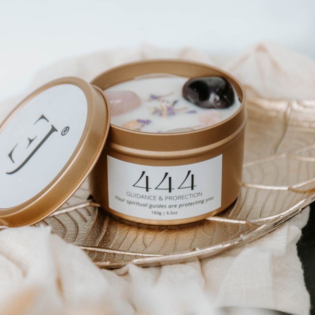 Gold manifest candle 444