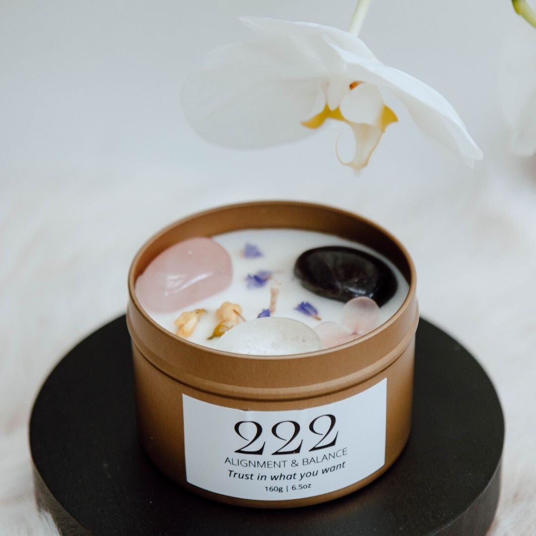 Gold manifest candle 222