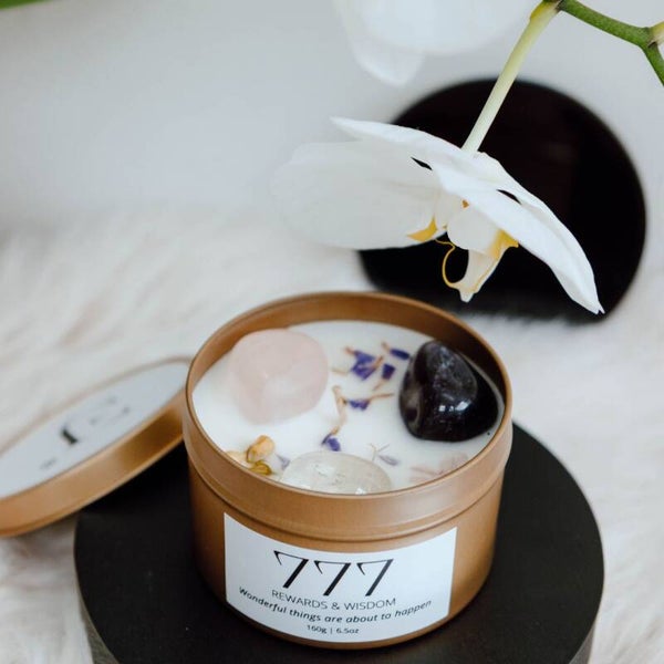 Gold manifest candle 777