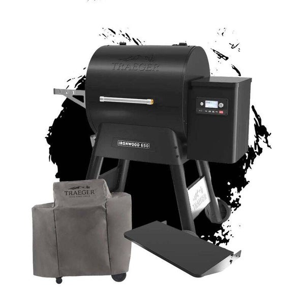 Traeger Pellet Grill Ironwood 650 | Sort inkl. låg og fronthylde