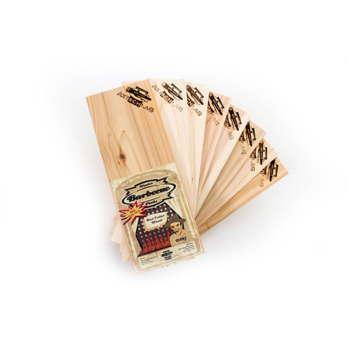 Ax Strike træplanker Western Red Cedar BBQ festpakke | 30x11,1 cm -  8 pakker